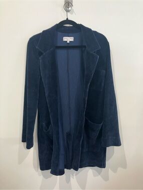 Madewell Texture & Thread Velour Corduroy Blazer in Navy